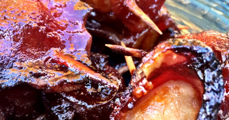 Bacon wrapped water chestnuts