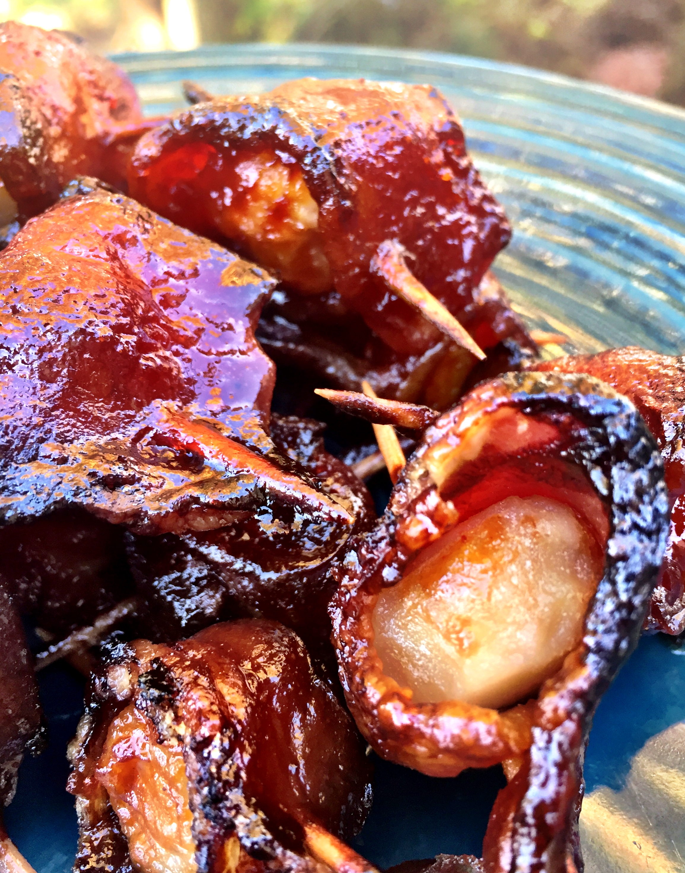 Bacon wrapped water chestnuts