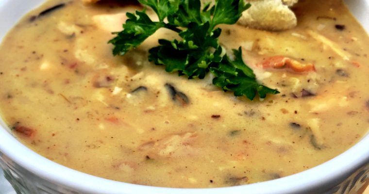 Turkey and Wild Rice Soup with Bacon