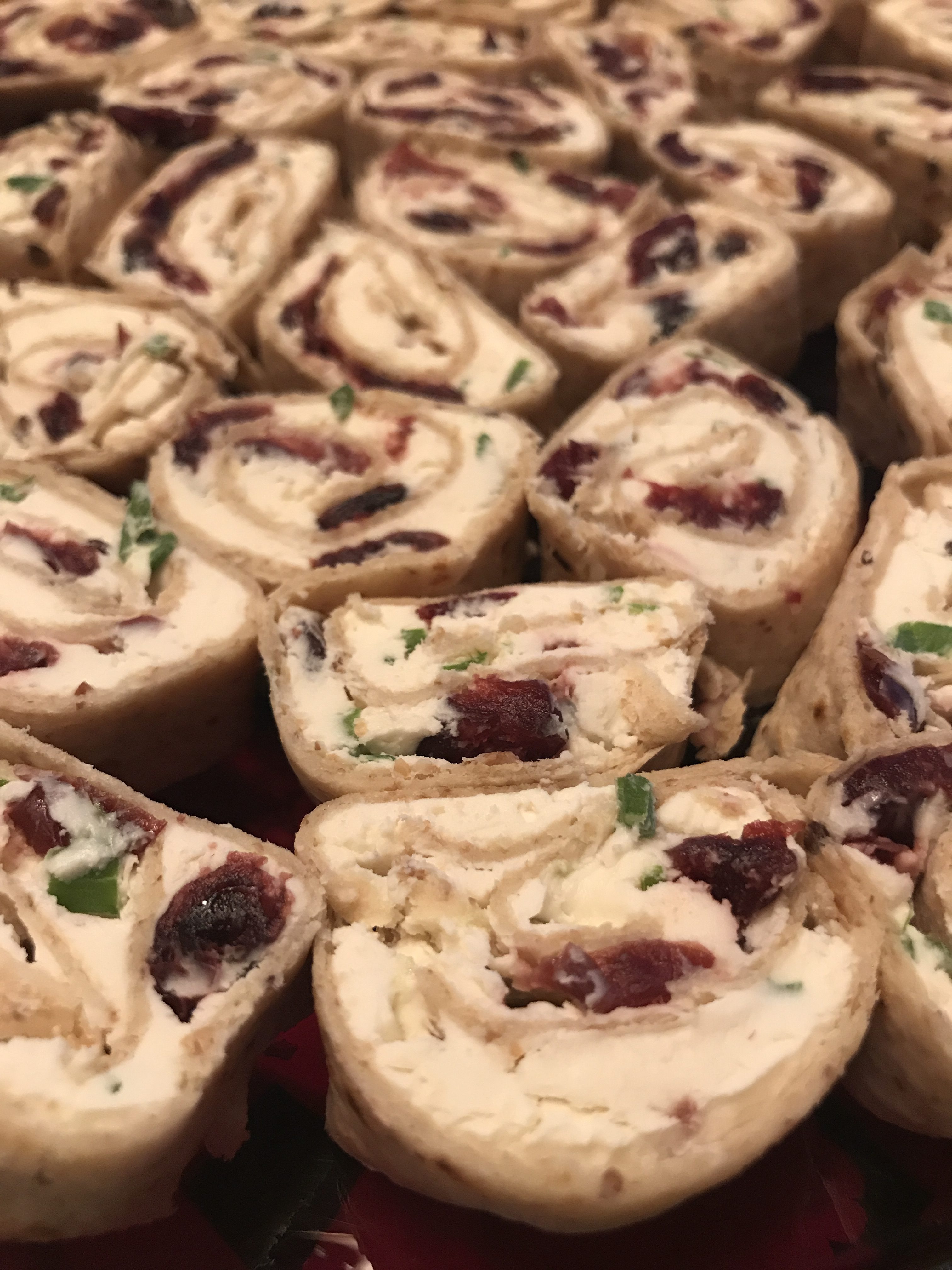 Cranberry Cream Cheese Pinwheels