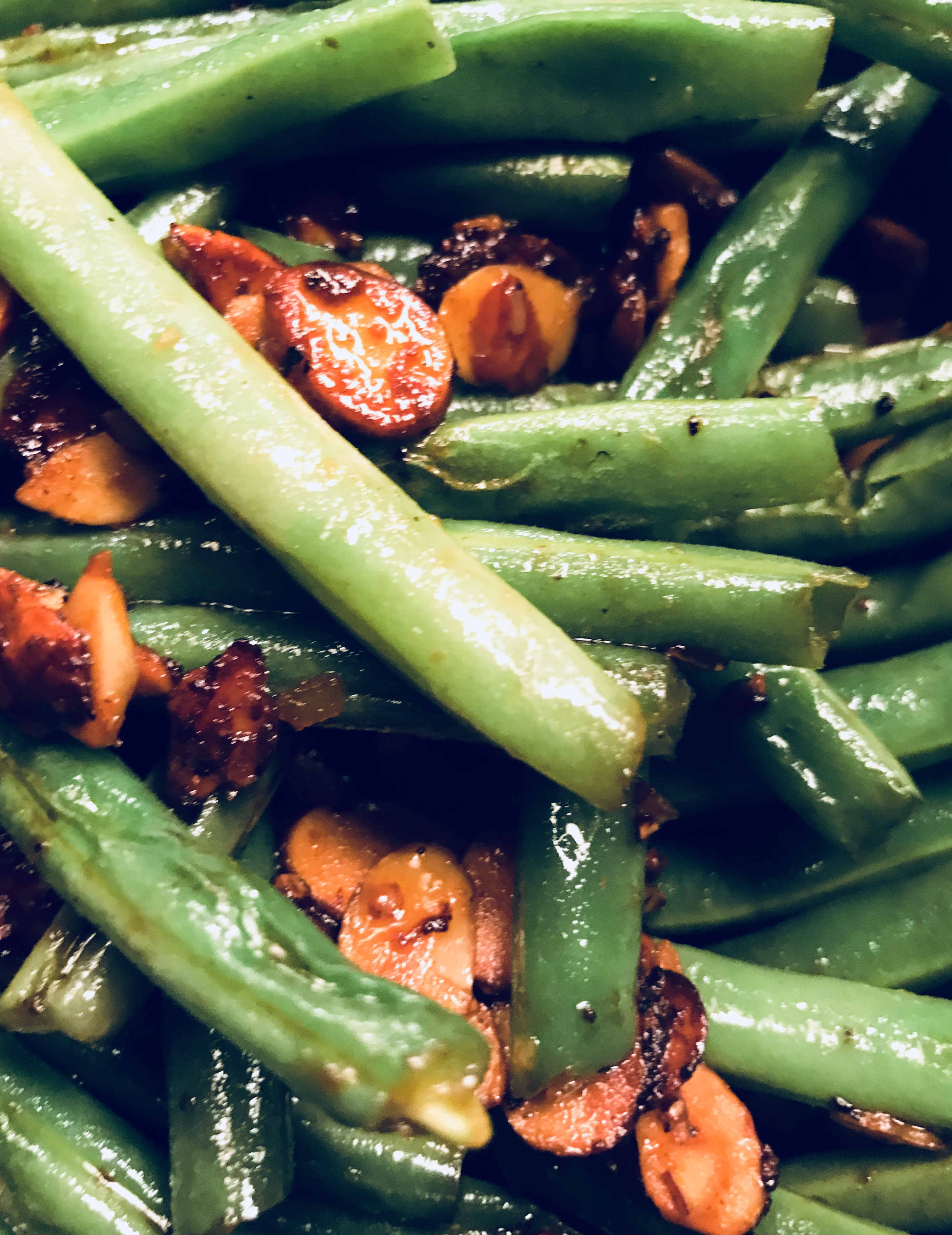 Green Beans with Bacon and Mushrooms