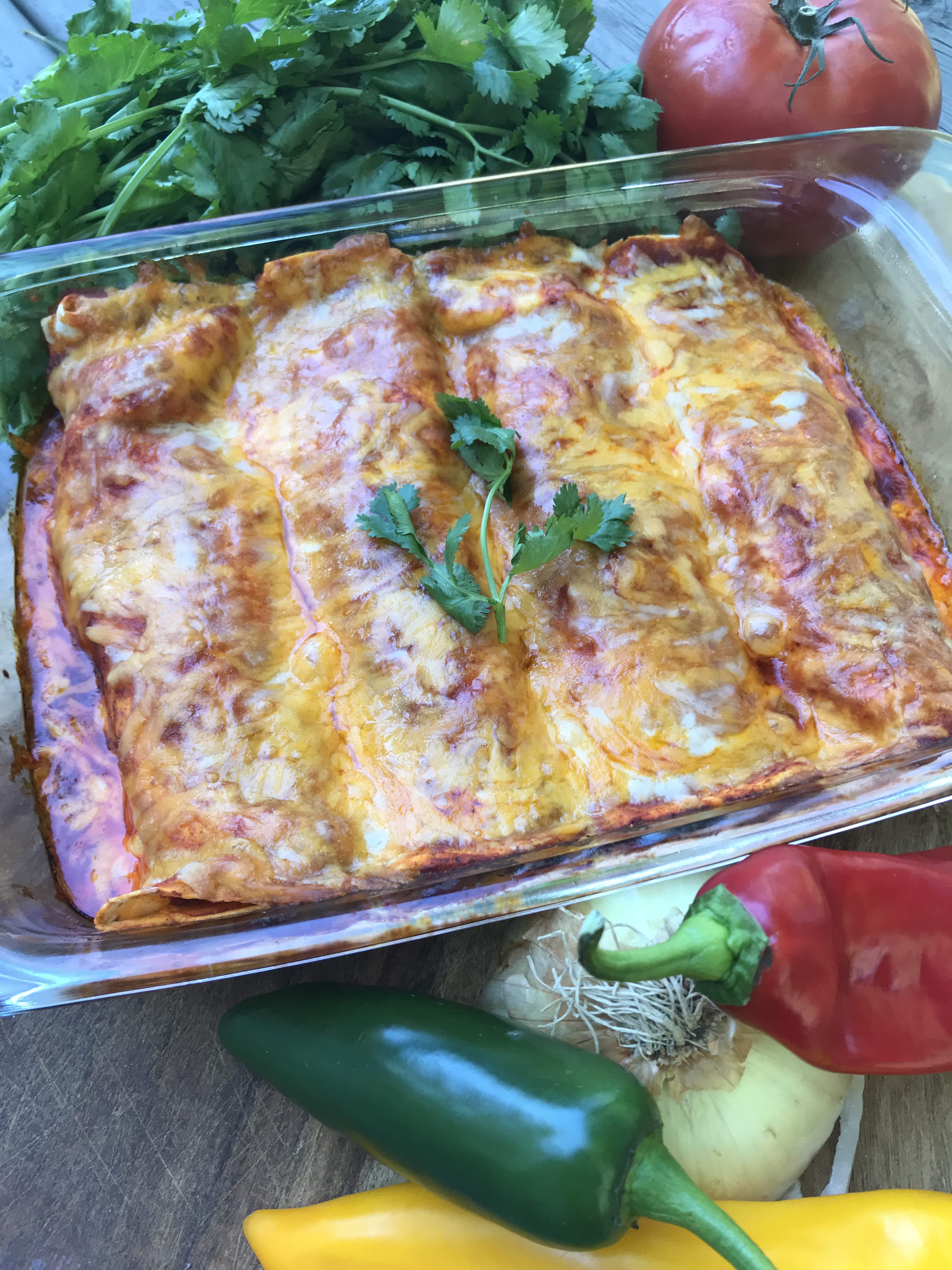 Red Chile Beef Enchiladas