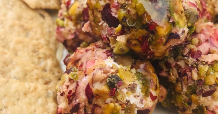 Cranberry and Pistachio Goat Cheese Balls