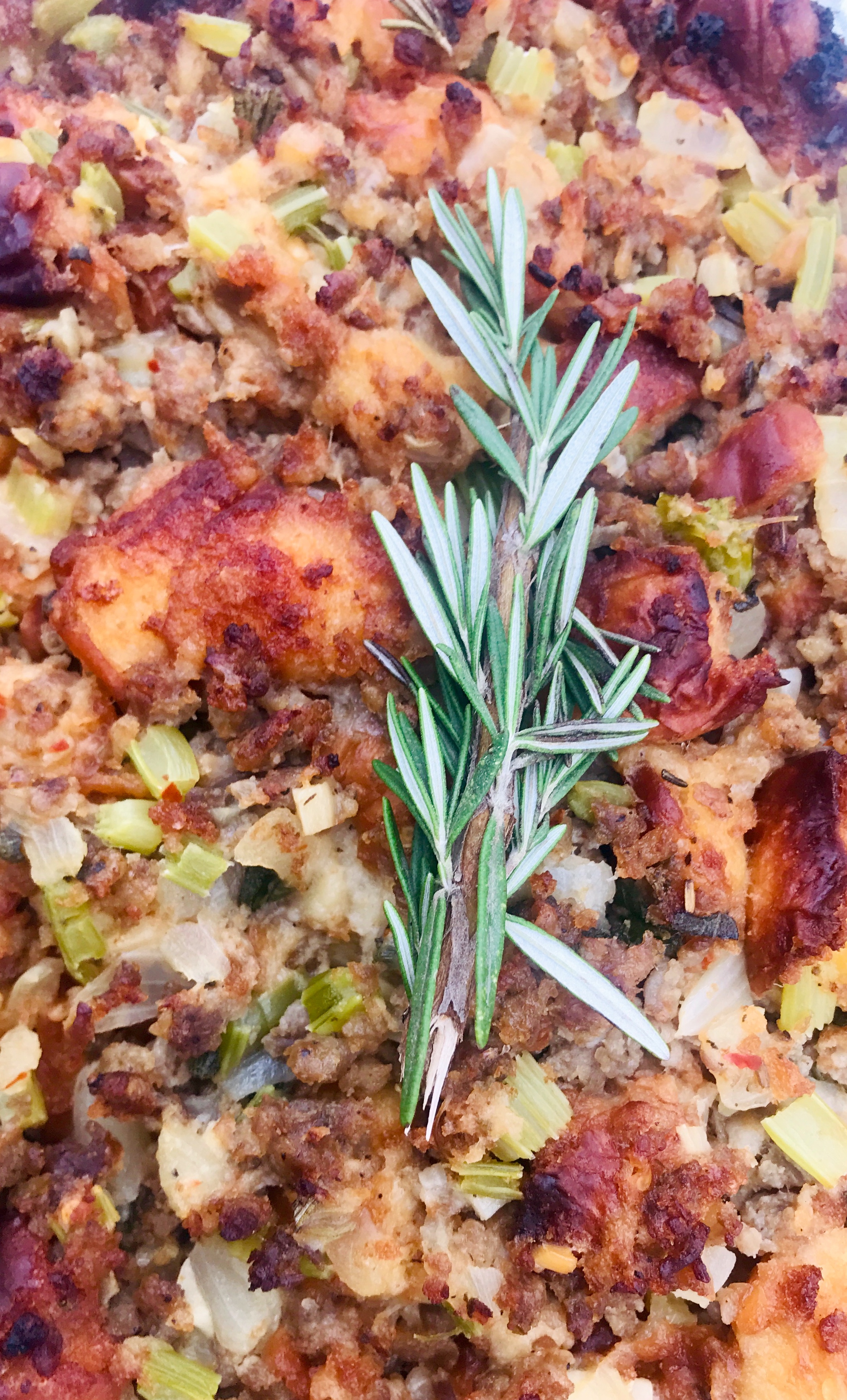 Sweet Roll and Spicy Sausage Stuffing