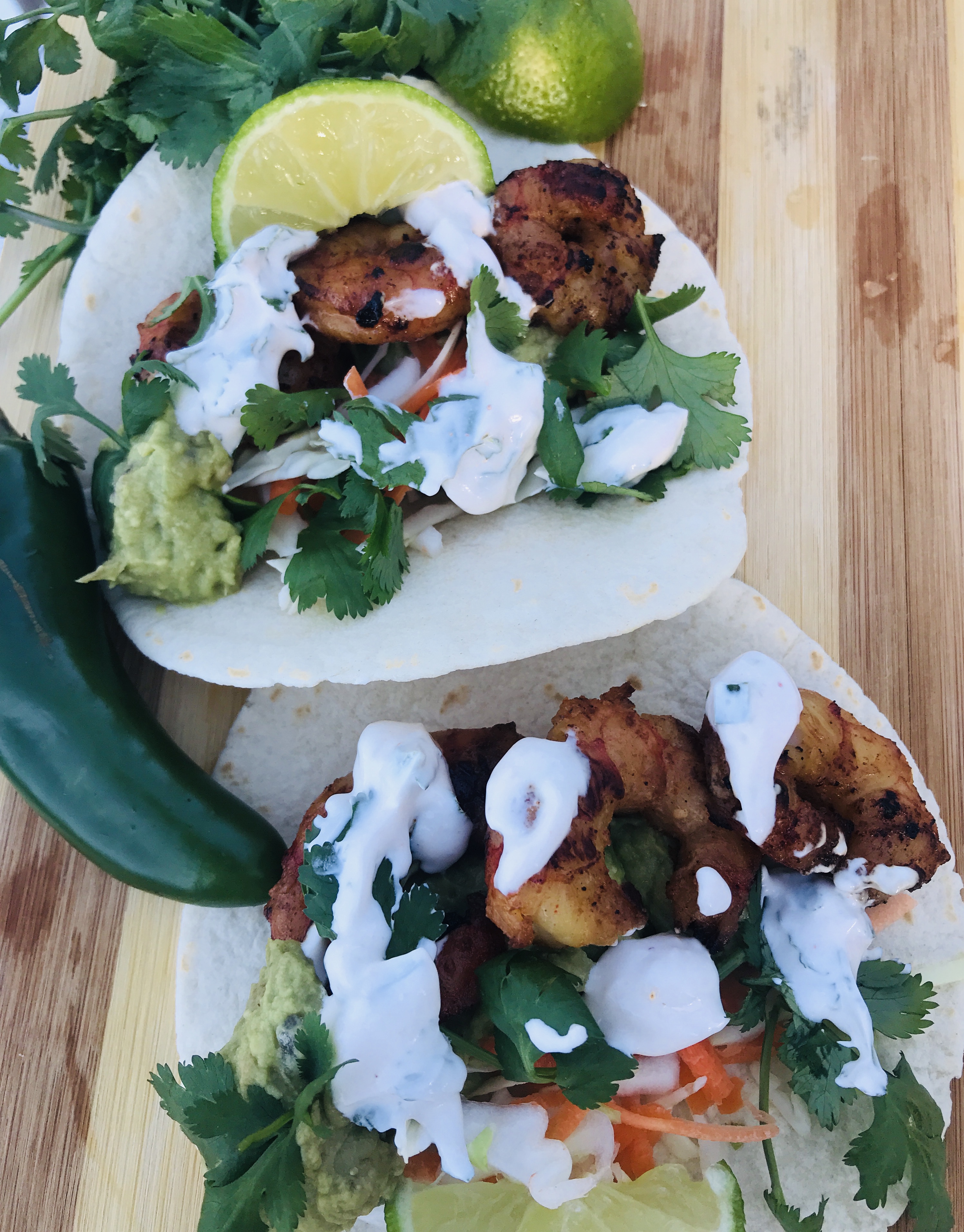 Sweet and Spicy Shrimp Tacos